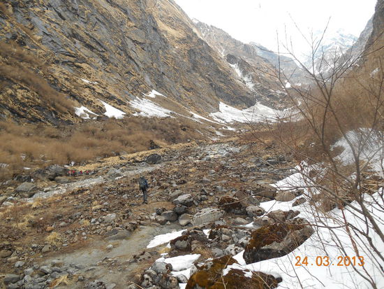 Nach diesem Fluss begann die Schneegrenze.