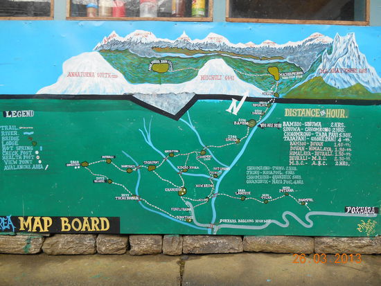 Grober Plan unserer Trekkingstrecke