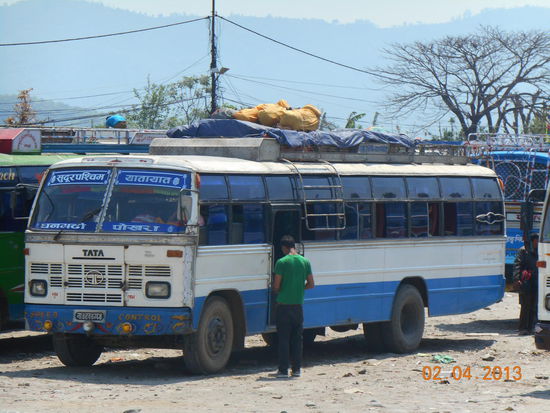 Unser Bus von Pokhara nach Bardiya
