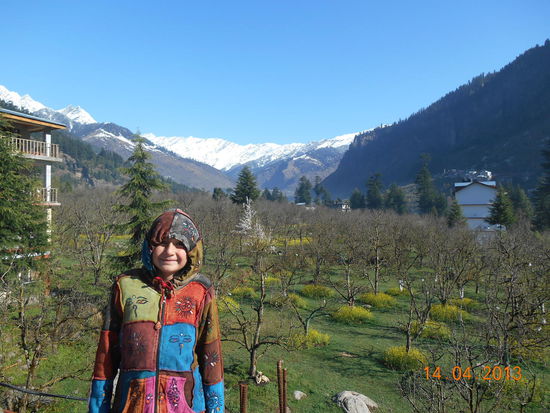 Blick vom Dach des Green Home Cottage