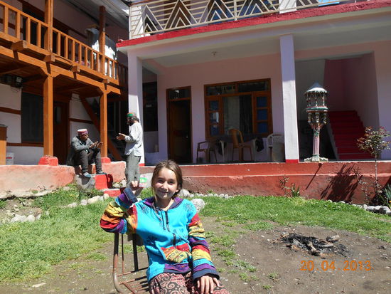 Im Hintergrund unser Zimmer