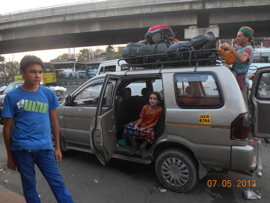 Unser Taxi von Jammu nach Srinagar