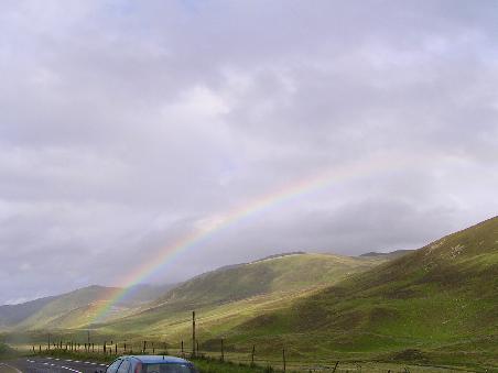 Regenbogen auf der Fahrt Richtung Braemar