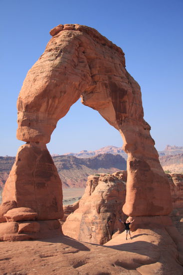Größenvergleich: Delicate Arch und ich! 