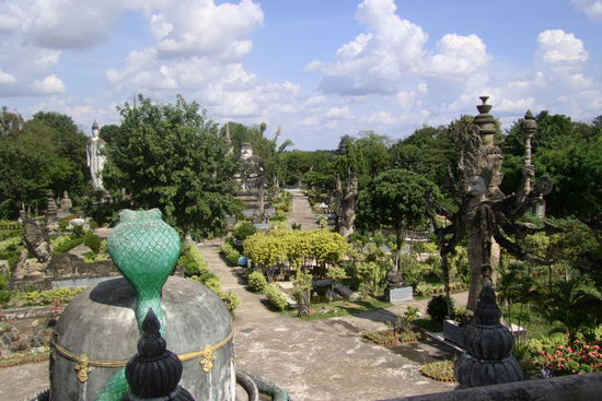 Blick von oben über den Park