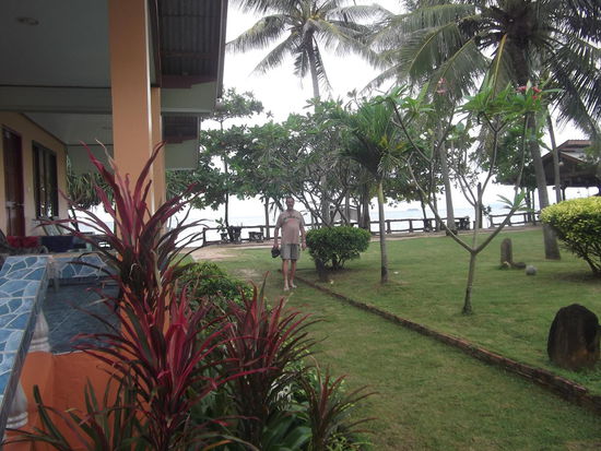 Blick von "unserem" Bungalow aufs Meer - wir wohnen ganz nah dran.