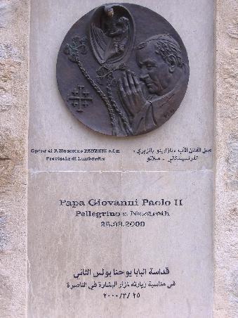 Papst Johannes Paul II. in Nazareth im Jahr 2000