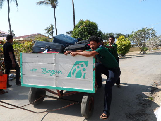 "Gepäckband" am Thandwe Airport