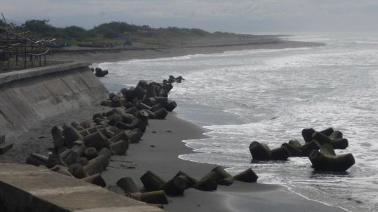 Ein letzter Blick auf den "Strand", und schon geht es zurück.