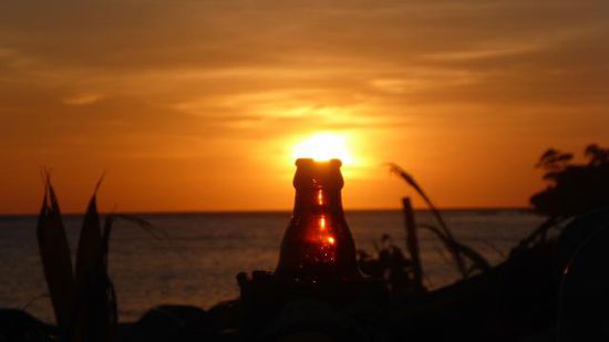 Sonnenuntergänge genossen (die Sonne verschwindet übrigens Abends im San Miguel, Beweis siehe oben)