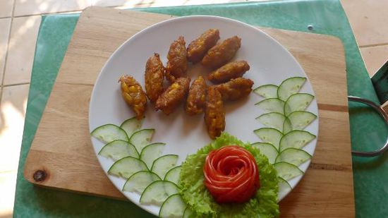 ...für die Mais-Hähnchen-Snacks.