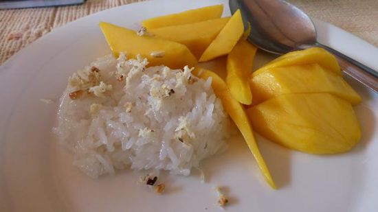 Der Sticky Rice mit Mango war auch fantastisch...