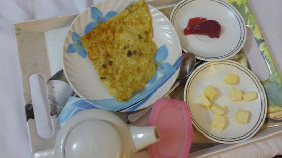 Das Frühstück im Hotel heute Morgen (habe ich aber schon nicht mehr angerührt..)