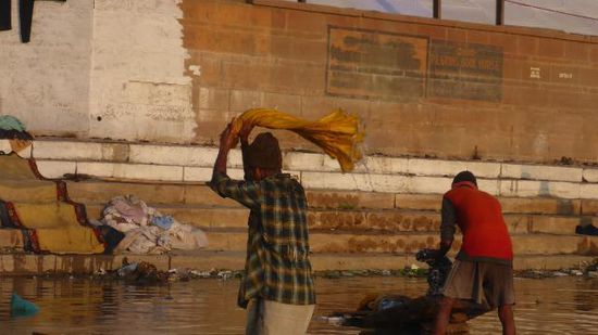 Die Dhobi-Wallas sind auch schon an der Arbeit