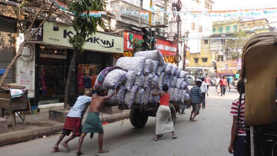 ..aber erst mal einen Knoblauchtransport begutachtet...