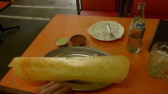 ...Masala-Dosa, und das war riesig und lecker