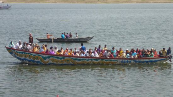 Unglaublich viele Pilger unterwegs.