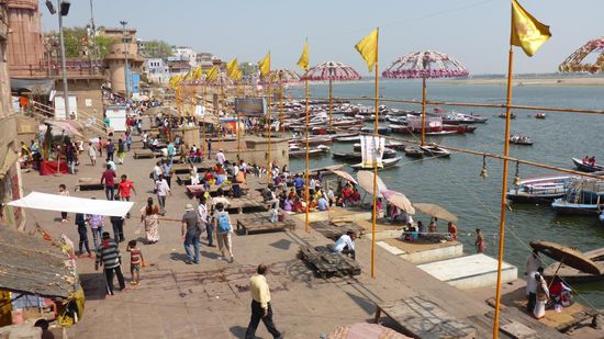 Der Platz, an dem die Abendzeremonie stattfindet.