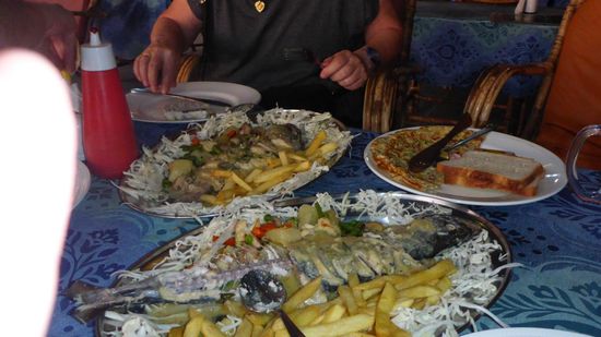 Lecker Fisch,frisch gefangen und schon auf dem Teller 