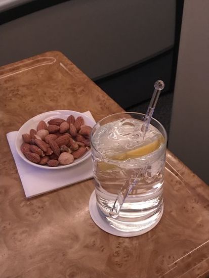 Das Begrüßungsgetränk an Bord.