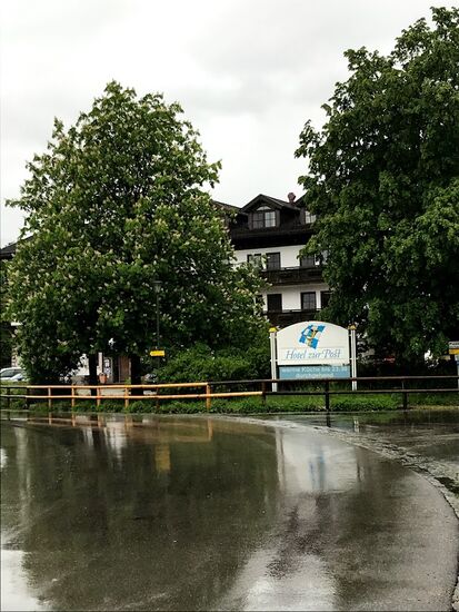 Unser letztes Hotel, leider auch im Regen 
