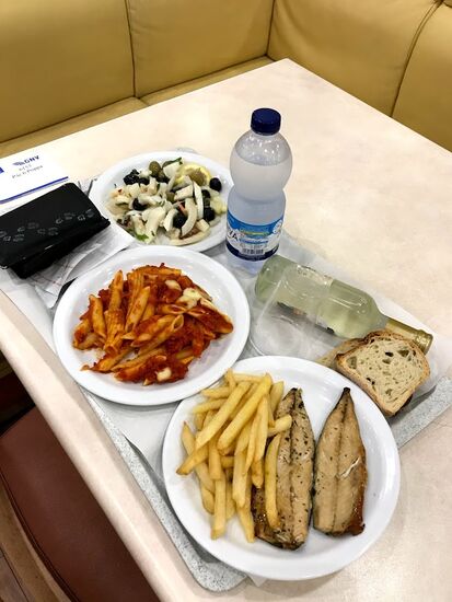 Das Abendessen, war eine Menge, aber nicht besonders 