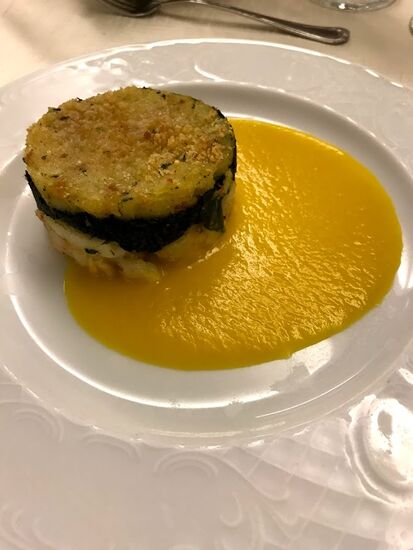 Das ist die Hauptspeise. Hat gut geschmeckt.