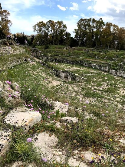 Das römische Amphitheater.