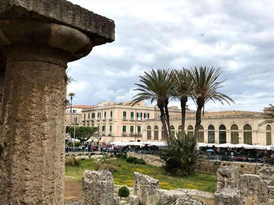 ..mit Blick auf den Markt.