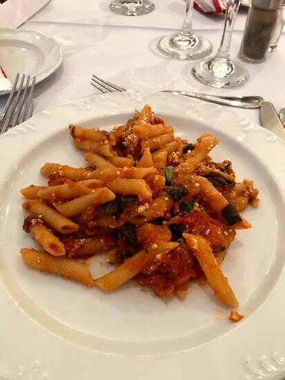 Mit einer leckeren Mahlzeit....