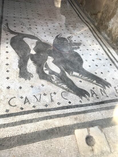 Sehr gut erhaltene Mosaike.