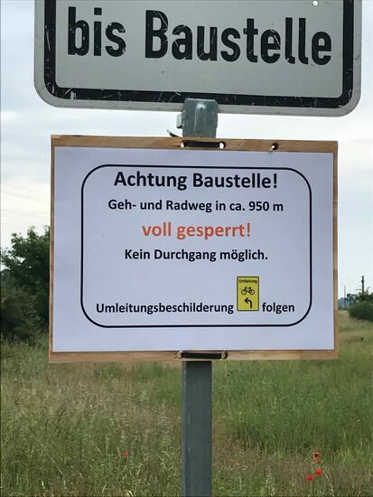 Kleine Umwege müssen in Kauf genommen werden.