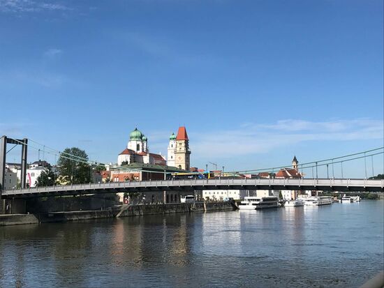 Blick zurück nach Passau.