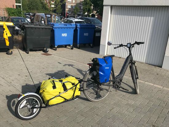 Fahrrad gepackt, es geht los...