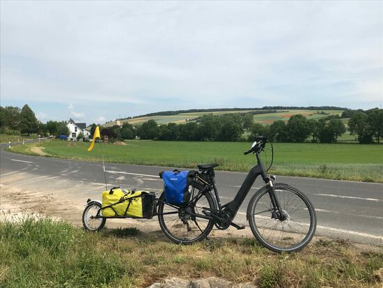 Nach den schlimmsten Steigungen erstmal Pause.