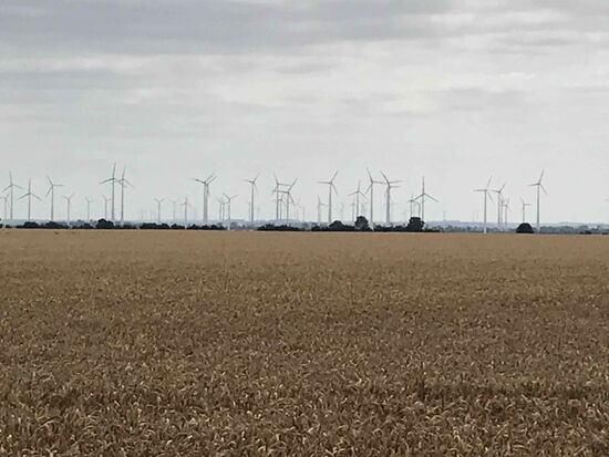 Und Wind gibt es hier auch genug, da wird sogar Strom draus gemacht.