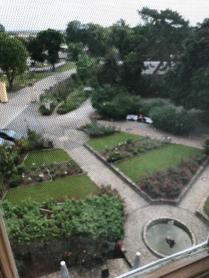 Blick aus einem Fenster.