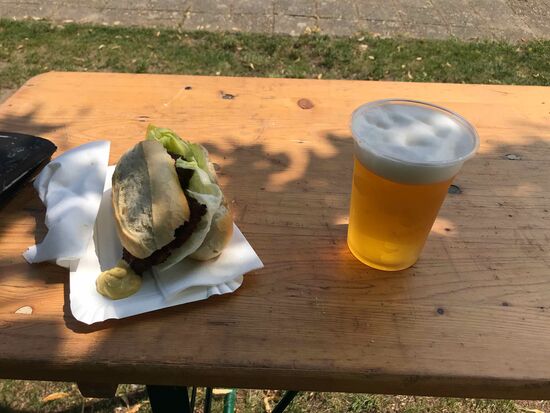 Und dann ist Pause am Bergwitzsee, hier ist auch etwas mehr los.