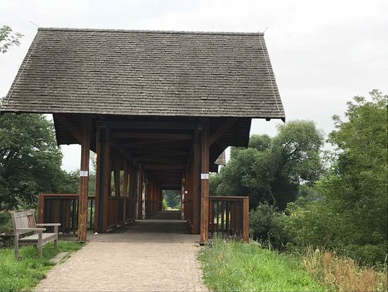 Nochmal die Mulde queren über die Jagdbrücke.