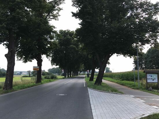 Aus Brück heraus auf gut ausgebauten Radwegen.