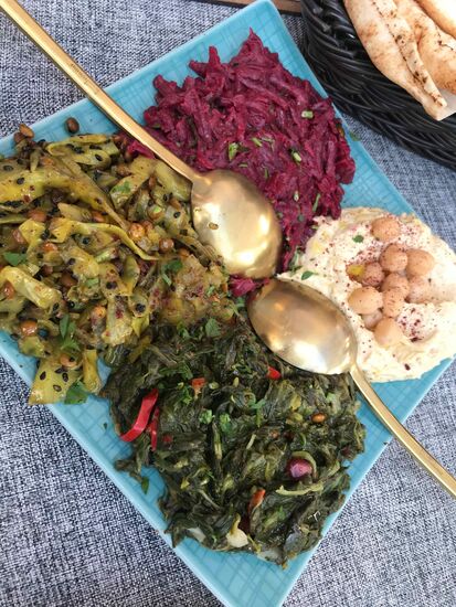 Sehr leckere syrische Vorspeisen.