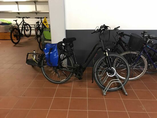 Und das Fahrrad steht im trockenen