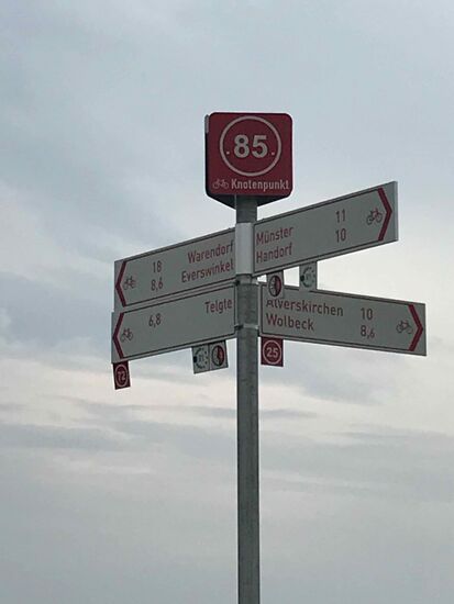 Und auch im Münsterland kann man nach Zahlen radeln.