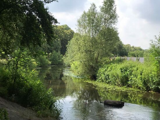 Und dann geht es entlang g der Ems.