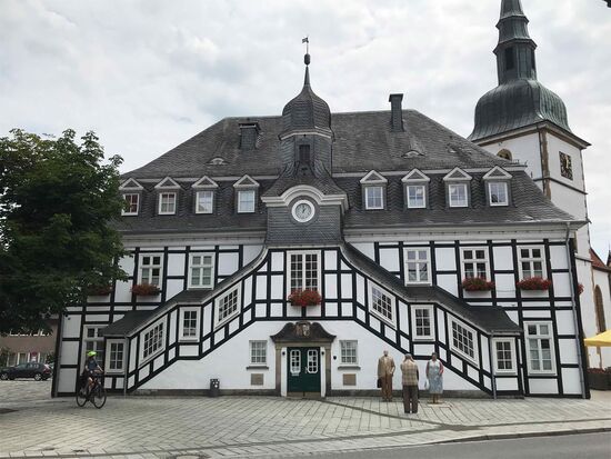 Das historische Rathaus Riethberg.