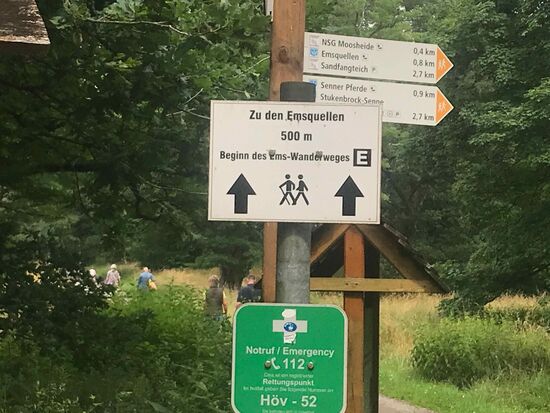 Und dann zu den unspektakulären Quellen der Ems.