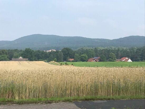 Die ersten Bergetappen in Sicht, der Teutoburger Wald.