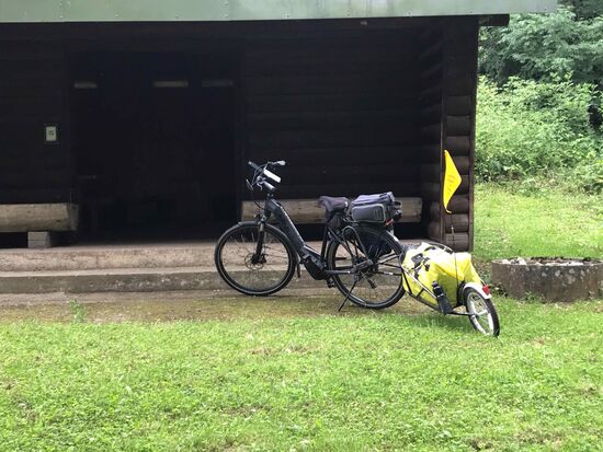 Nochmal Pause, eine Banane und Wasser tun es auch