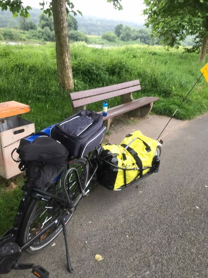Sehr schön an der Weser, Zeit für eine Pause.