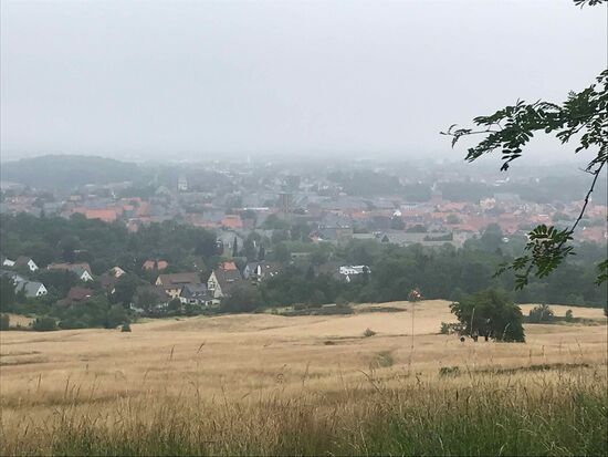 Der Tag beginnt diesig.